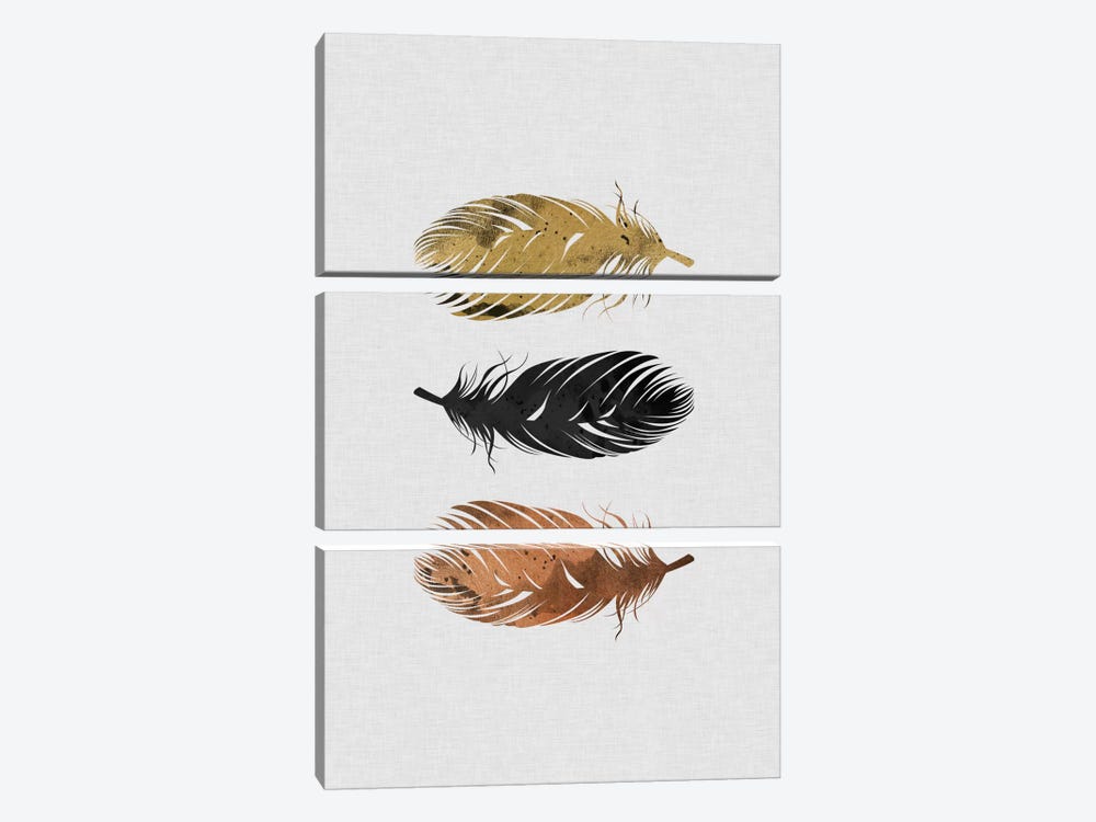 Feathers by Orara Studio 3-piece Canvas Art