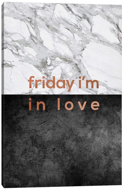 Friday I'm In Love Copper Canvas Art Print - Happiness Art