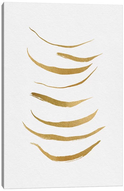 Gold Abstract Canvas Art Print - Merry Metallic