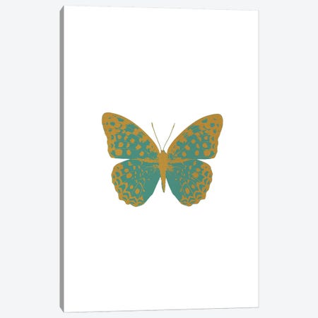 Green Butterfly Canvas Print #ORA89} by Orara Studio Canvas Print