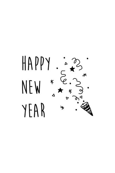 Orara Studio: Happy New Year B&W by Orara Studio