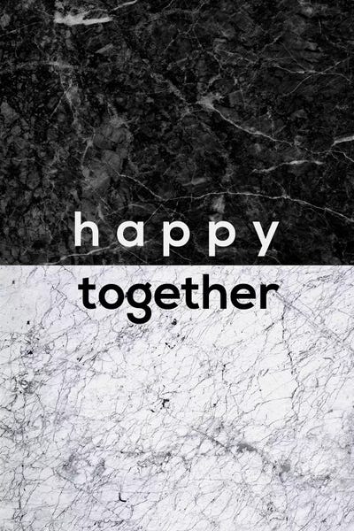Happy Together B&W by Orara Studio framed canvas print
