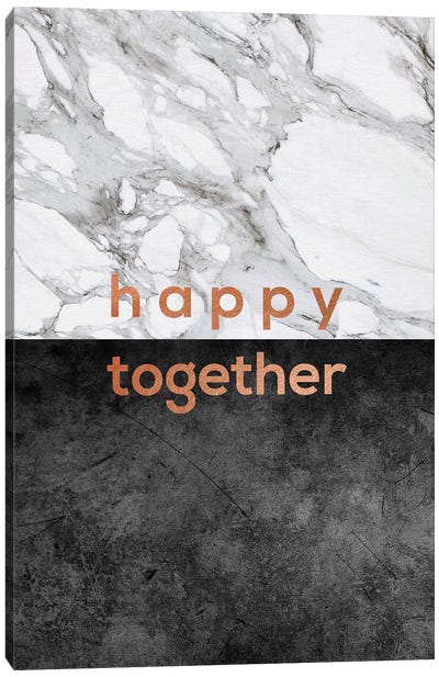 Happy Together Copper Canvas Art Print - Friendship Art