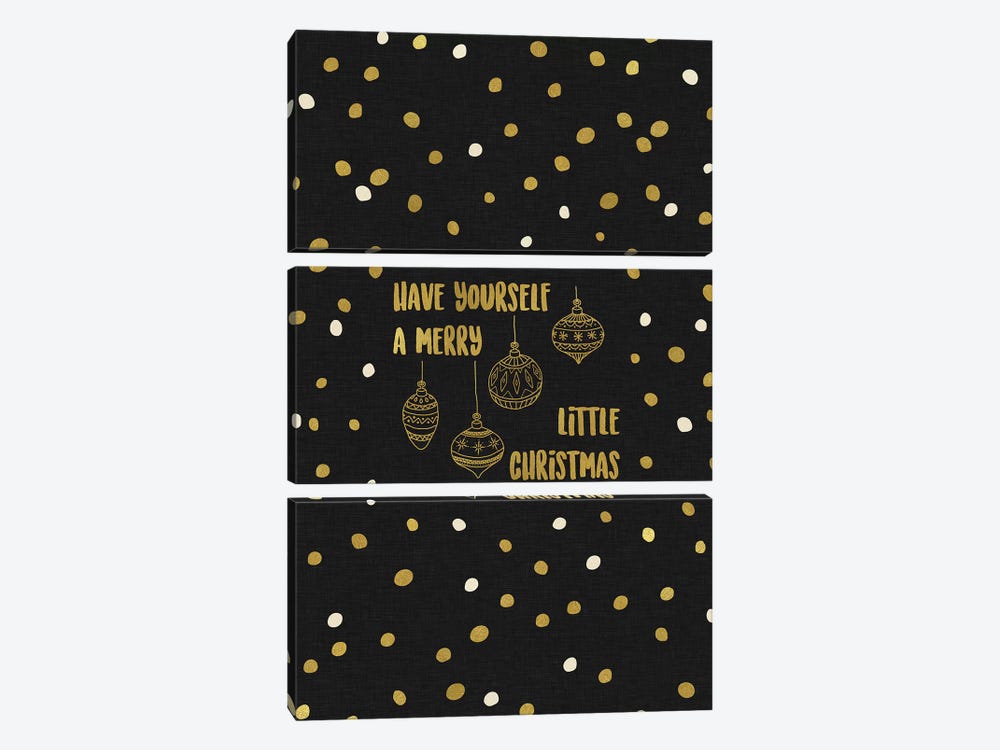 Have Yourself A Merry Gold by Orara Studio 3-piece Canvas Print