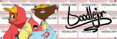 Doodlejor Banner by Jordan Best acrylic art print