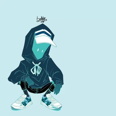 Chill Blu by Jordan Best art print