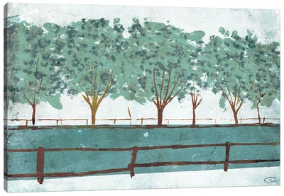 Trees and Fences Canvas Art Print