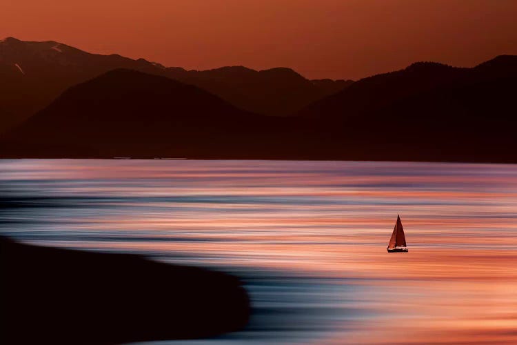 Sailboat on Surreal Ocean