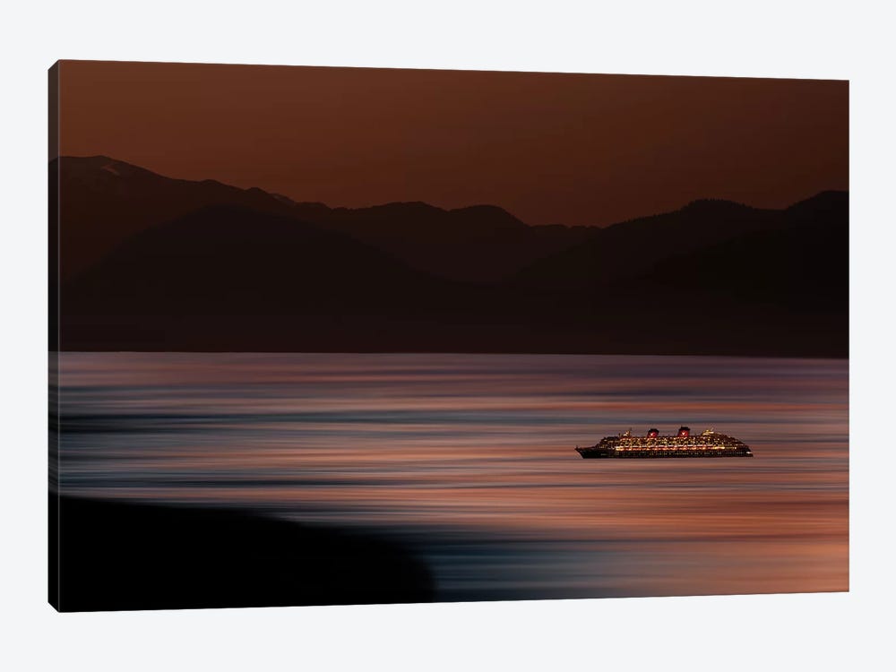 Ship on Surreal Ocean by David Orias 1-piece Canvas Art Print