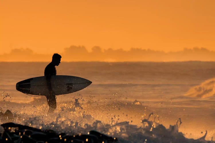 Surfer At Dawn by David Orias canvas print