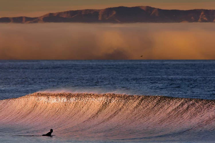 Surfer Wave and Fog