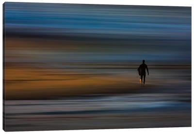 Walking Surfer Canvas Art Print - David Orias