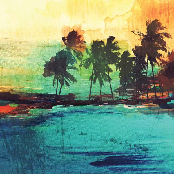 Tropical Beaches: Palm Island VI by Irena Orlov