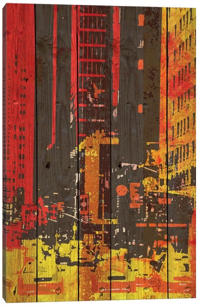 Red Building I Canvas Art Print - Industrial Art