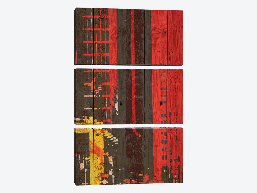 Red Building II by Irena Orlov 3-piece Canvas Art Print