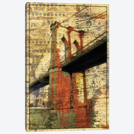 The Brooklyn Bridge, NYC Canvas Print #ORL114} by Irena Orlov Canvas Art Print