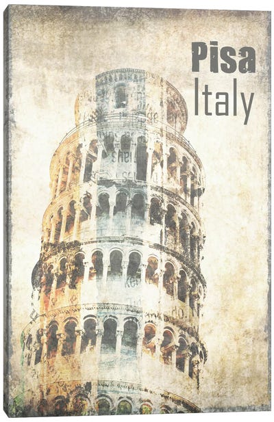 Tower Of Pisa Canvas Art Print - Tuscany Art