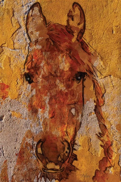 Rustic Décor: Yellow Horse by Irena Orlov