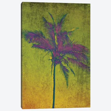 Purple Palm On Green Canvas Print #ORL138} by Irena Orlov Canvas Artwork