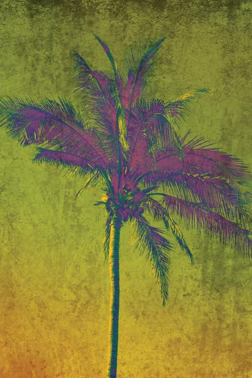 Purple Palm On Green