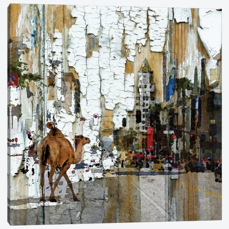 Camel In The City Canvas Print #ORL13} by Irena Orlov Art Print
