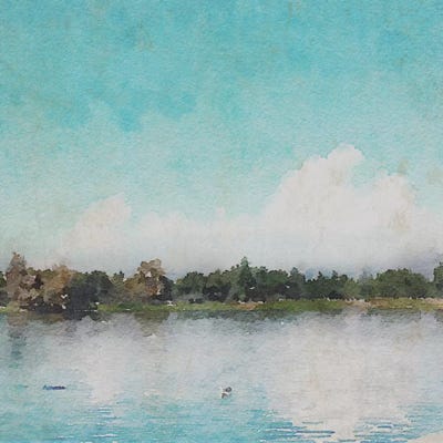 Sunrise In A Lake by Irena Orlov framed wall art