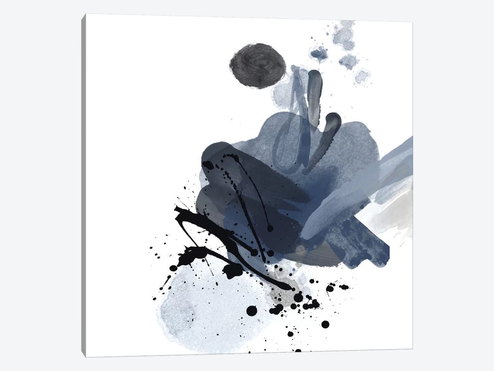 Blue & Black Splash I by Irena Orlov 1-piece Canvas Art Print