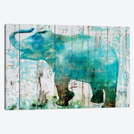 Blue Elephant Canvas Print #ORL183} by Irena Orlov Canvas Art Print