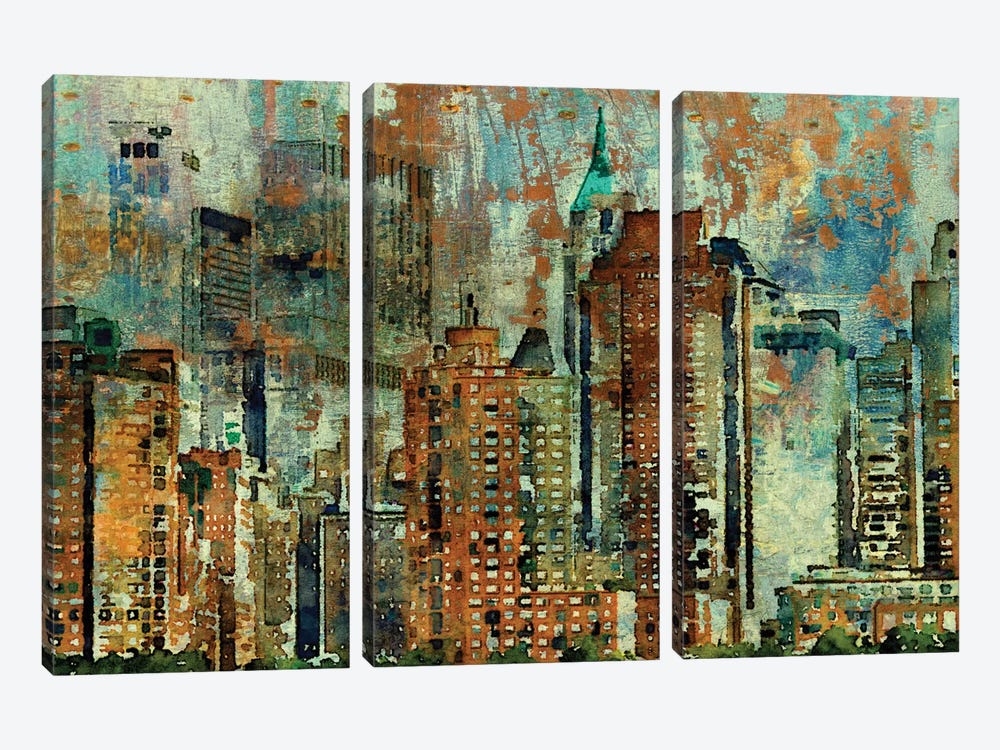 Colorful New York by Irena Orlov 3-piece Canvas Wall Art