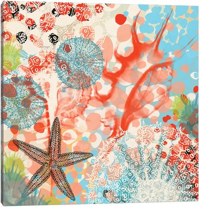 Exotic Sea Life V Canvas Art Print - Living Coral