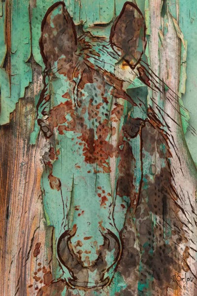 Modern Farmhouse Décor: Green Horse by Irena Orlov