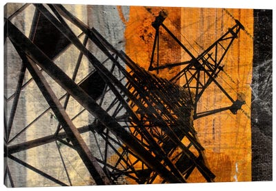 High-Voltage Tower Canvas Art Print - Industrial Office