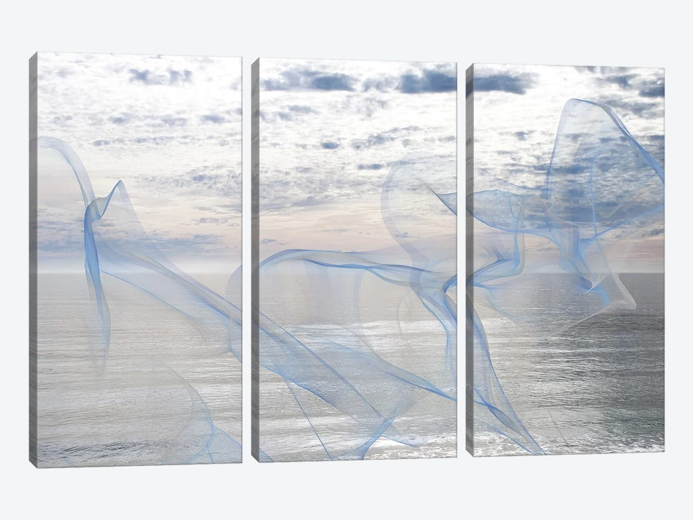Silver Ocean Breeze XVII by Irena Orlov 3-piece Canvas Art