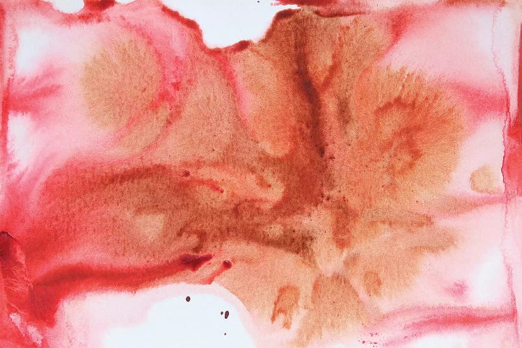 Watercolor Coastal Abstract CXXVII (Red)