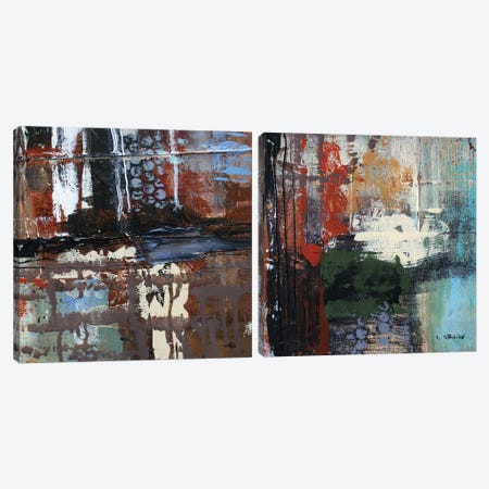 Busy Diptych Canvas Print Set #ORL2HSET005} by Irena Orlov Canvas Print