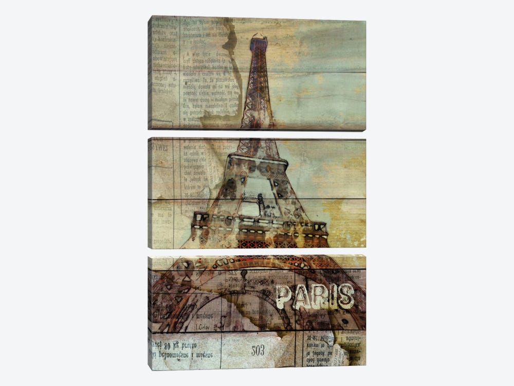 La Tour Eiffel, Paris, France by Irena Orlov 3-piece Canvas Print