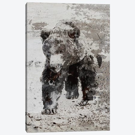 Brown Bear Walking Canvas Print #ORL328} by Irena Orlov Art Print