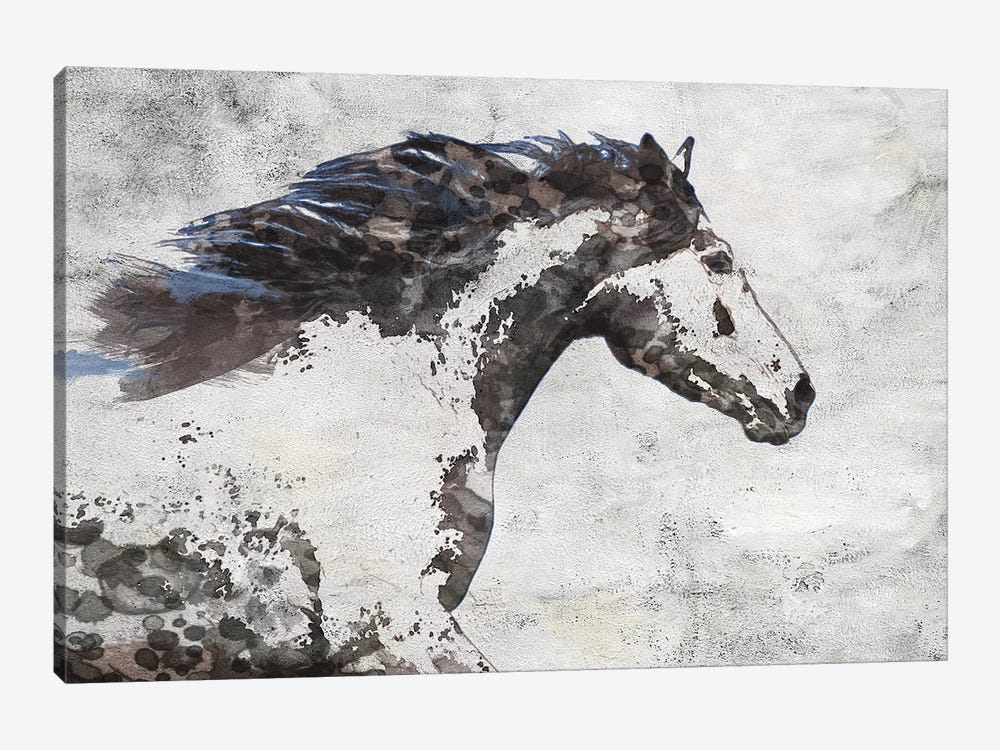 Brown Blue Majestic Horse  by Irena Orlov 1-piece Canvas Artwork