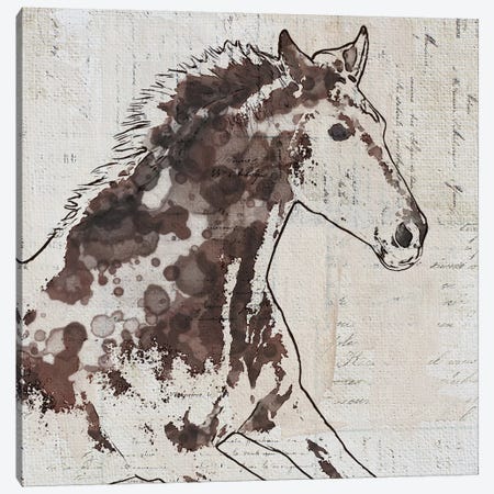 Galloping Brown Horse Canvas Print #ORL353} by Irena Orlov Canvas Wall Art