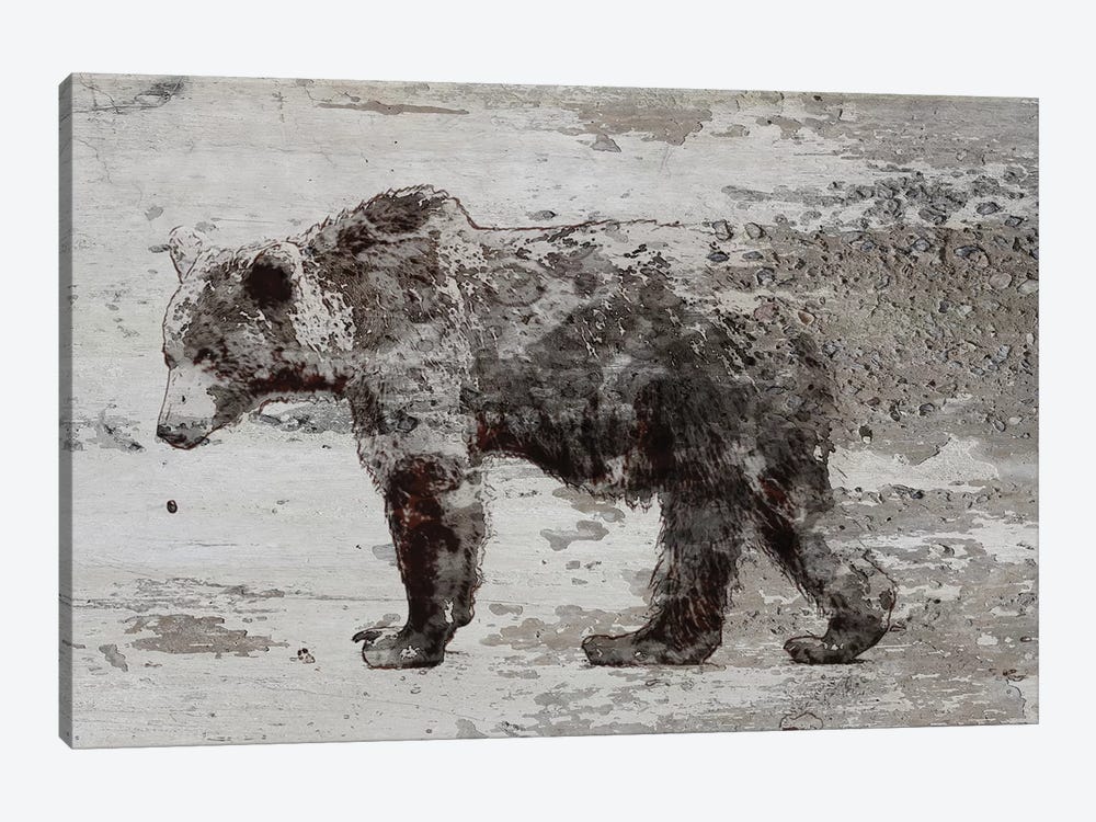 Grizzly Bear Walking by Irena Orlov 1-piece Canvas Art Print