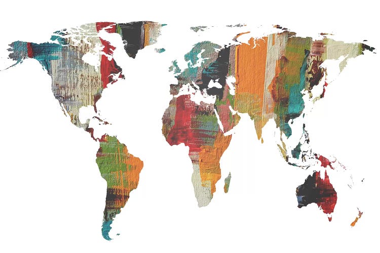 Painted World Map II by Irena Orlov wall art