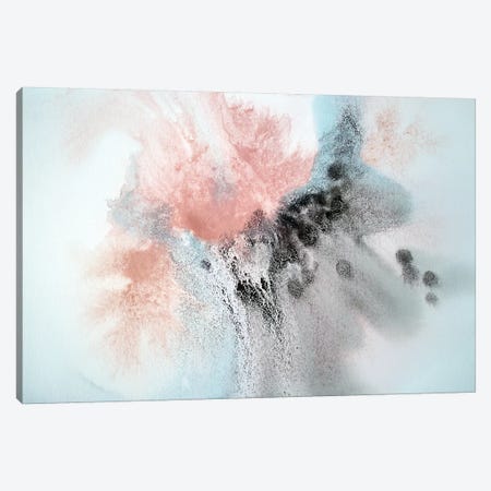 Pink Blue Brown Grey Watercolor Abstract Splash I Canvas Print #ORL377} by Irena Orlov Canvas Art Print