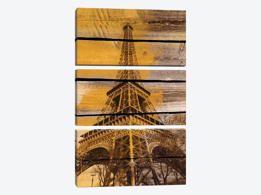 Old Eiffel Tower by Irena Orlov 3-piece Canvas Wall Art