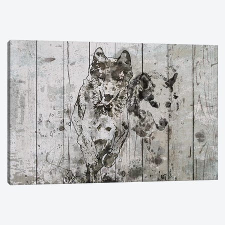 Running Wolfs III Canvas Print #ORL394} by Irena Orlov Canvas Print