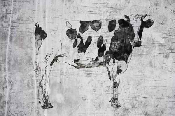 Modern Farmhouse Décor: Rustic Cow by Irena Orlov