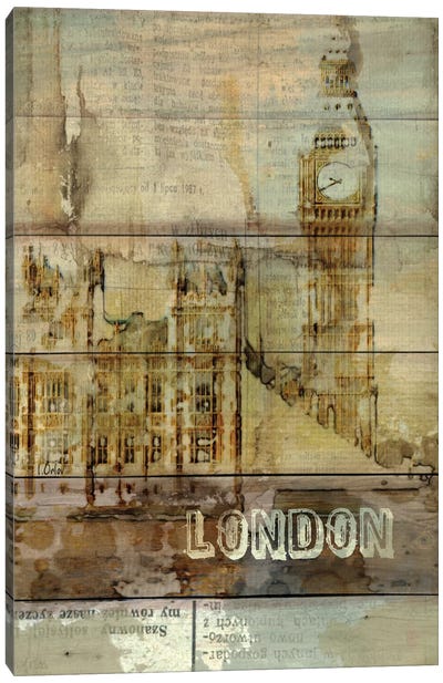 Big Ben, London, England, United Kingdom Canvas Art Print - Neutral Suede