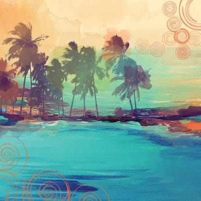 Palm Island IV by Irena Orlov framed wall art