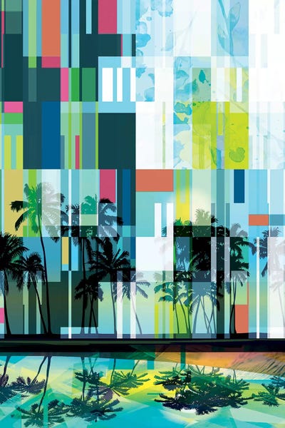Mid Century Modern Palms II by Irena Orlov framed wall art