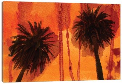 Sunset Palms Canvas Art Print - Bold & Bright