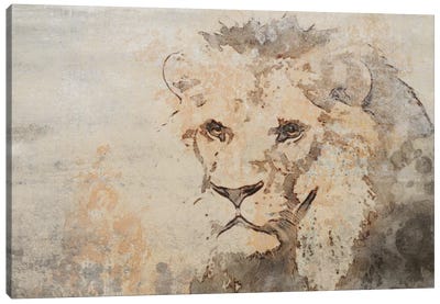 Rustic Lion Canvas Art Print - Irena Orlov
